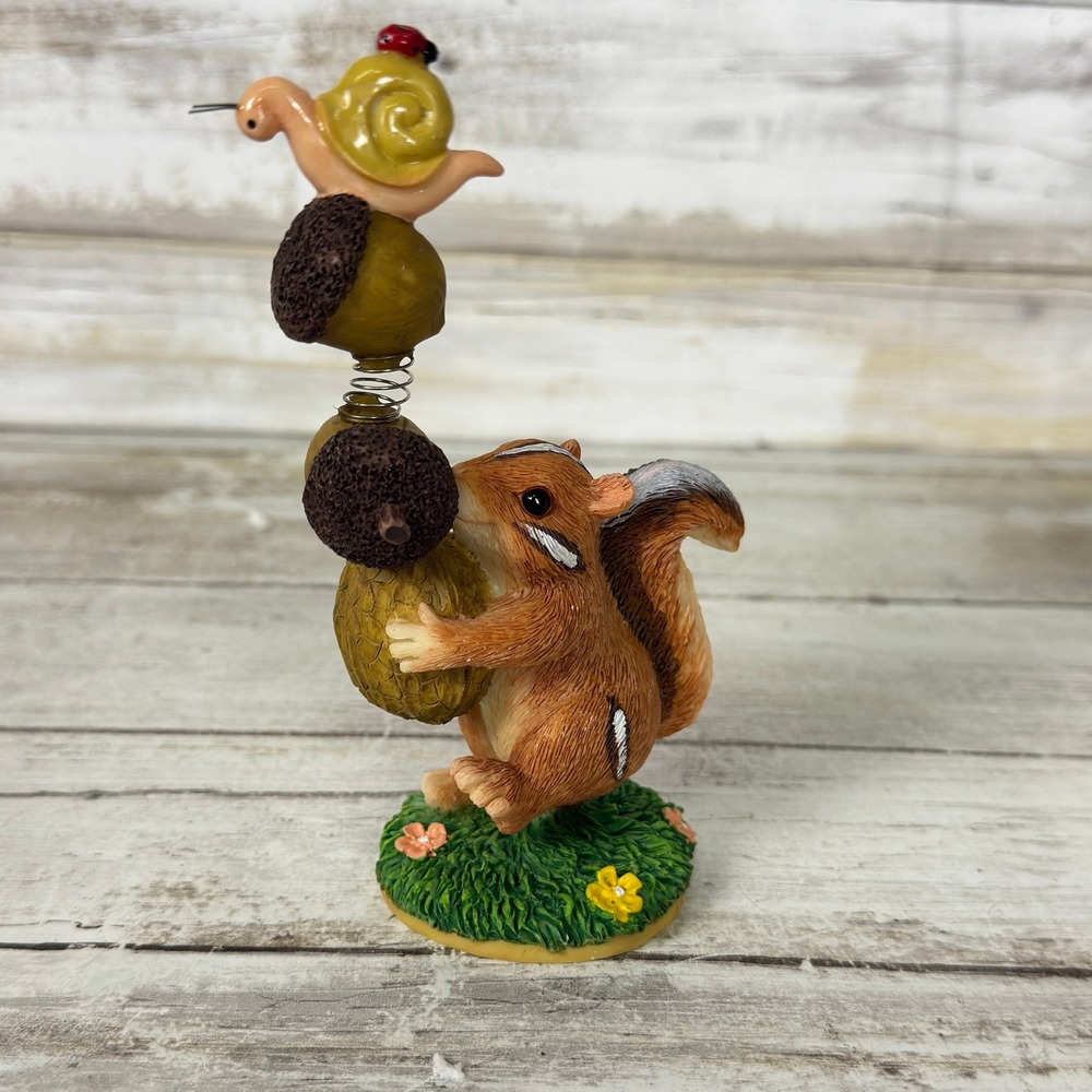 Fitz and Floyd Charming Tails You're Nutty Chipmunk Snail Figurine 87/451 Boxed